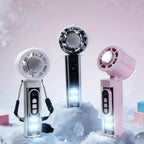 Portable Mini Handheld Fan with Digital Control USB Rechargeable Compact Personal Fan