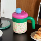 Playful Coffee Mug with Cute Puppy Design BPA-Free Plastic Insulated Leak-Proof Lid Ergonomic Handle