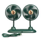 Portable Dual Adjustable USB Desk Fan Compact Quiet USB-Powered Cooling Fan for Home Office