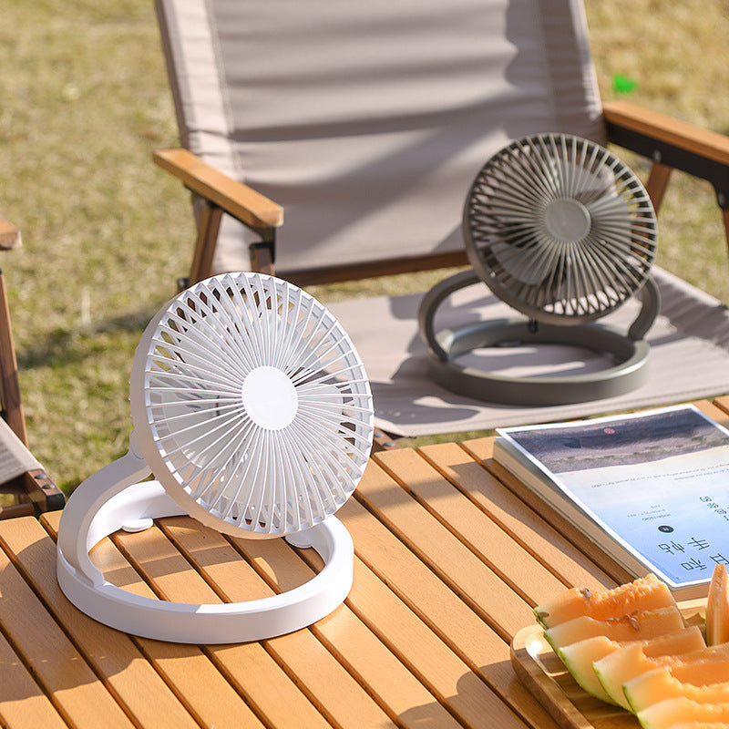 Rechargeable Table Fan Portable Foldable Stand Adjustable Angle Quiet DC Motor
