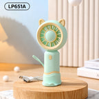 Portable USB Hand Fan for Women Compact Quiet Rechargeable with Cute Design