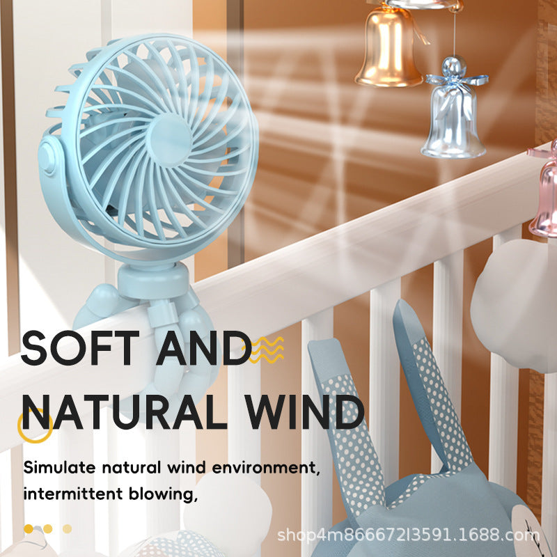 Portable USB Rechargechargeable Desk Fan with Flexible Legs Quiet Operation Compact Design
