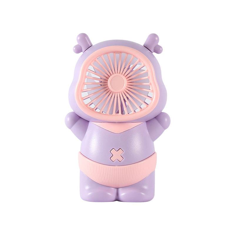Portable Mini Fan Bear Design Lightweight Personal Handheld Fan