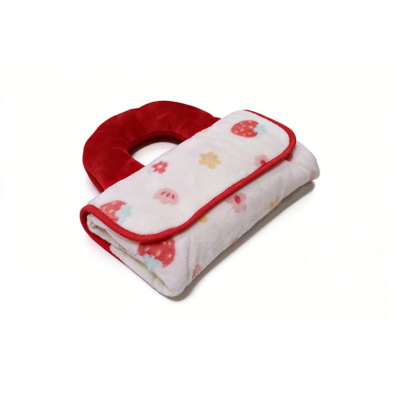 Brehn Women's Neck Support Pillow Ergonomic Microfiber with Colorful Fruity Design