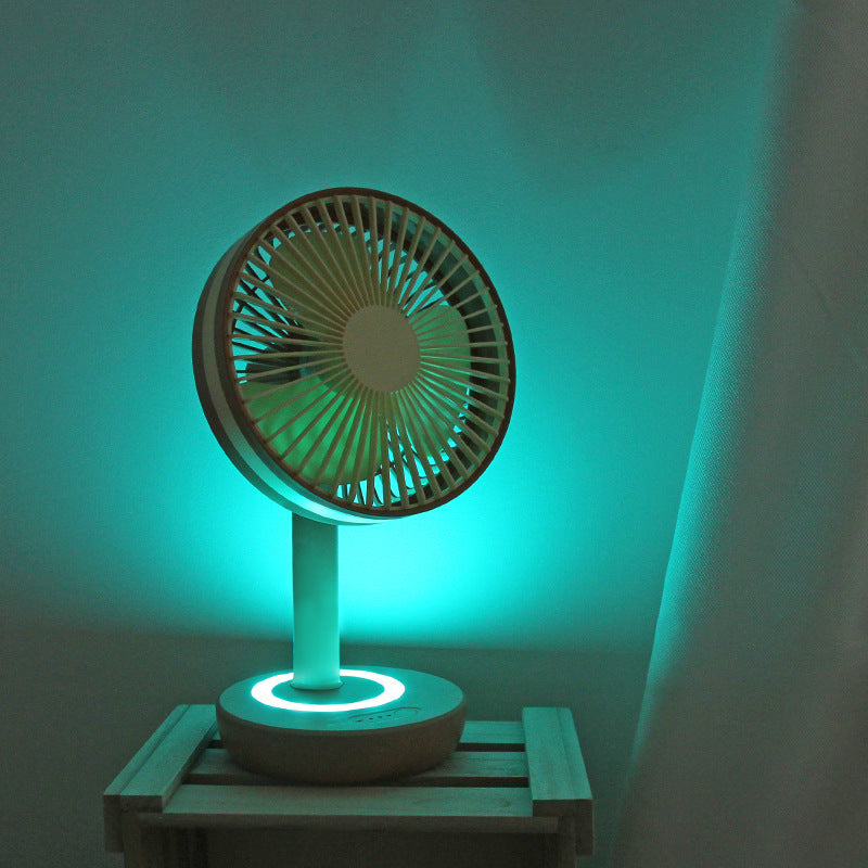 Portable USB Fan for Women with Floral Pattern Adjustable Speeds Quiet Operation