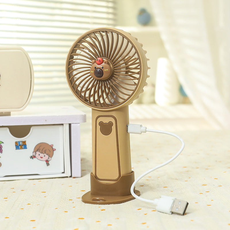 Portable USB Table Fan with Adjustable Tilt and Playful Animal Design for Women