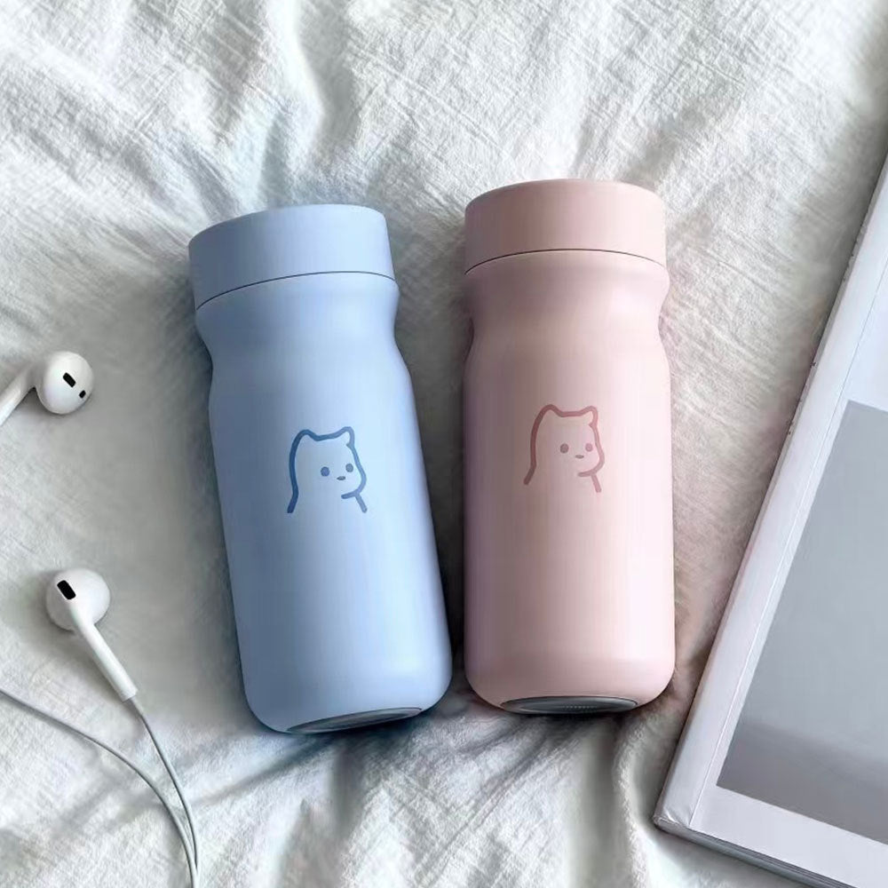 Women’s Insulated Water Bottle with Secure Flip Lid and Animal Design BPA-Free Reusable