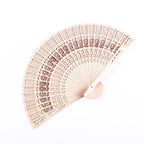 Women's Handcrafted Bamboo Fan Elegant Portable Folding Fan for Weddings and Festivals