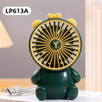 Portable USB Handheld Fan Lightweight Ergonomic Animal Design Cute Personal Cooling Fan