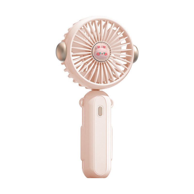Cute Cartoon Design Handheld Fan Rechargeable Portable Personal Fan with Adjustable Speeds