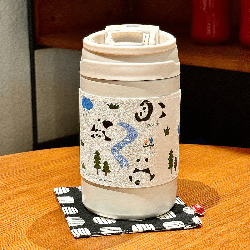 Women's Insulated Coffee Mug 350ml Spill-Proof Lid Hot and Cold Drink Tumbler