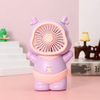 Portable Mini Fan Bear Design Lightweight Personal Handheld Fan