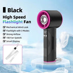 Portable High-Speed Fan with Flashlight 100 Speeds Sakura Pink Compact