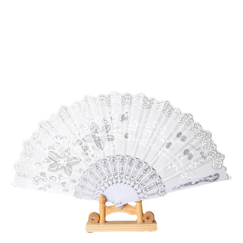 Ladies Elegant Lace Fan Lightweight Durable Stylish Accessory for Weddings and Parties