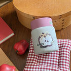 Insulated BPA-Free Plastic Thermos Bottle with Leak-Proof Lid and Bear Design for Women and Kids