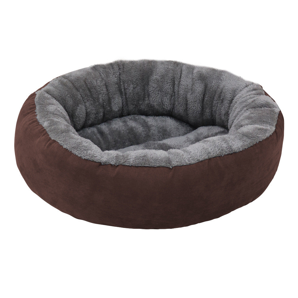 Deko Harrow Cat Bed Soft Padded Round Nesting Bed Durable Easy-Care Fabric