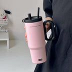 Women’s Thermal Mug Double Drinking System Stainless Steel Insulated Leak-Proof Travel Cup