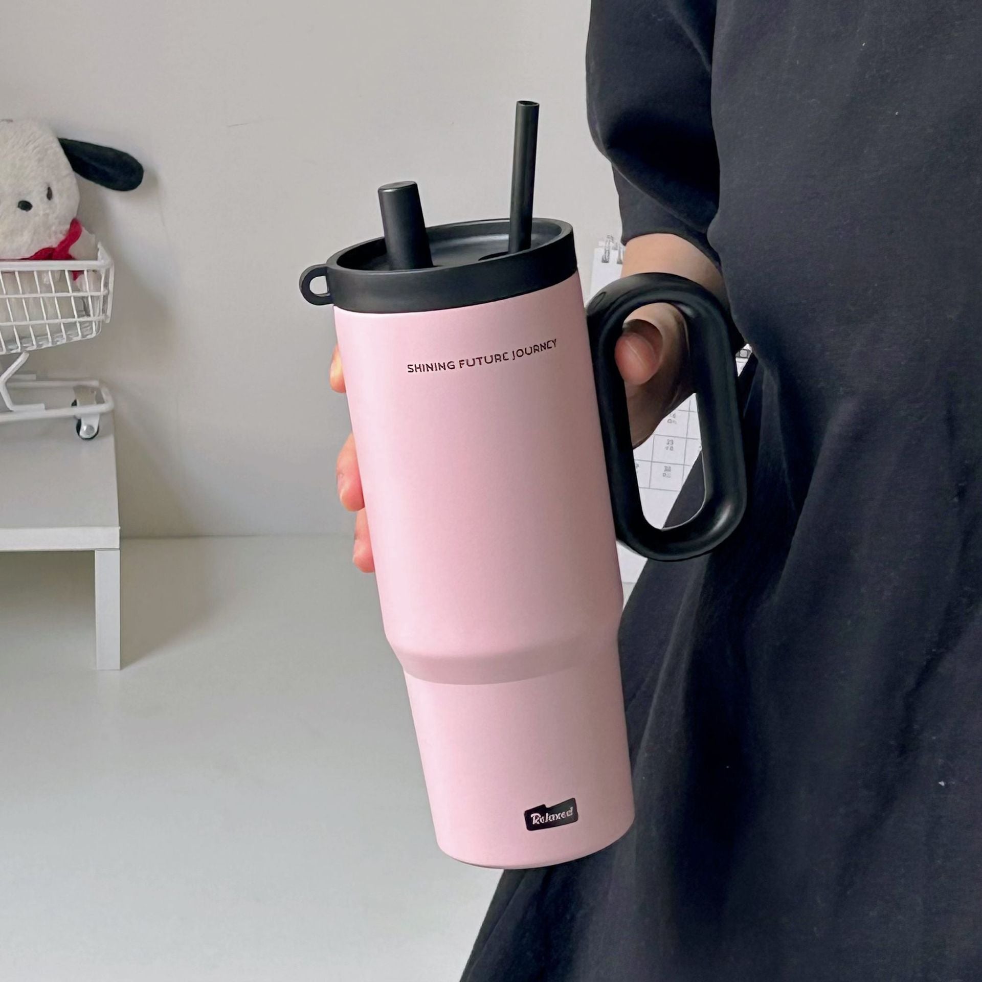Women’s Thermal Mug Double Drinking System Stainless Steel Insulated Leak-Proof Travel Cup