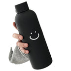 Women’s Stainless Steel Insulated Water Bottle with Smiley Design Leak-Proof Lid