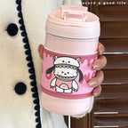 Women’s Insulated Thermo Mug with Cute Animal Design Leak-Proof Lid Ergonomic Handle