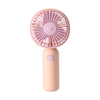Compact Handheld Fan with Quiet Brushless Motor and Removable Stand Ergonomic Grip