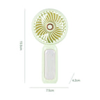 Women's Portable Hand Fan USB Rechargeable Ergonomic Compact Handheld Fan
