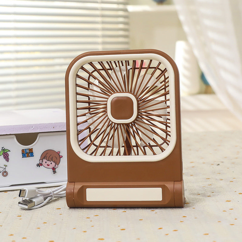 Portable Mini Fan USB Powered with Cute Cat Design Lightweight Handheld Personal Cooling Fan