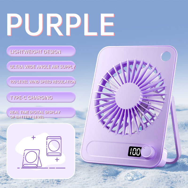 Portable Fan for Women Digital Speed Control Type-C Charging Lightweight