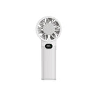 Handheld Portable Fan with LED Display Rechargeable Battery Multiple Speeds