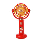 Portable Hand Fan Lightweight Plastic Comic Design Ergonomic Handle Summer Breeze
