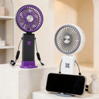 Portable USB Desk Fan Rechargeable Battery Adjustable Tilt Compact Lightweight