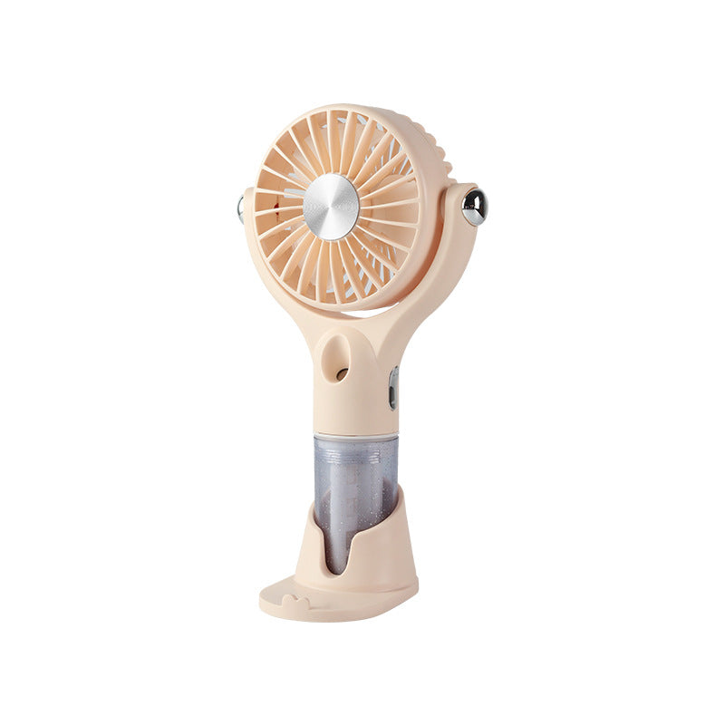 Portable Handheld Fan with Integrated Misting Function Adjustable Speed Settings