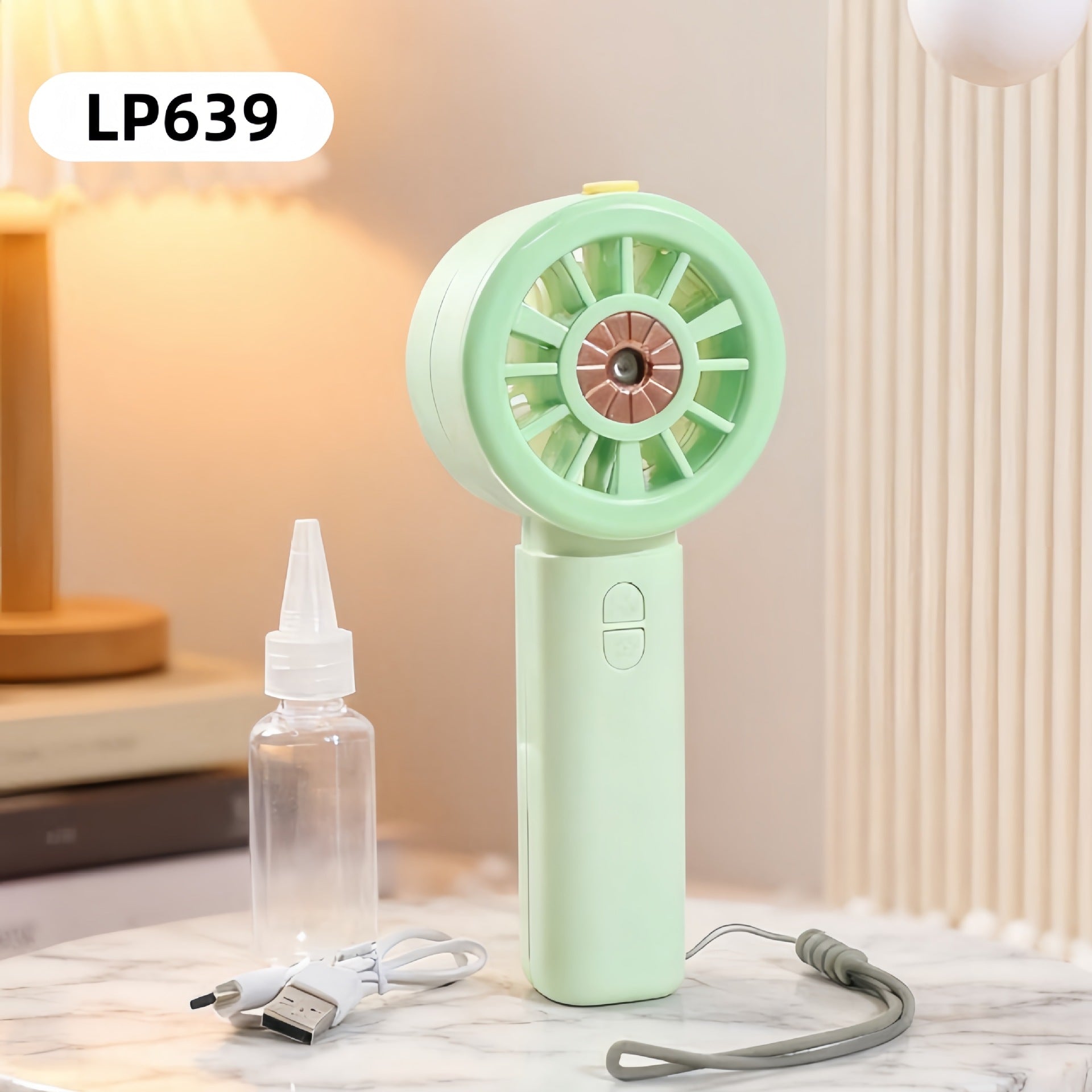 Portable Mini Handheld Fan with USB Rechargeable Misting Function Lightweight for Women