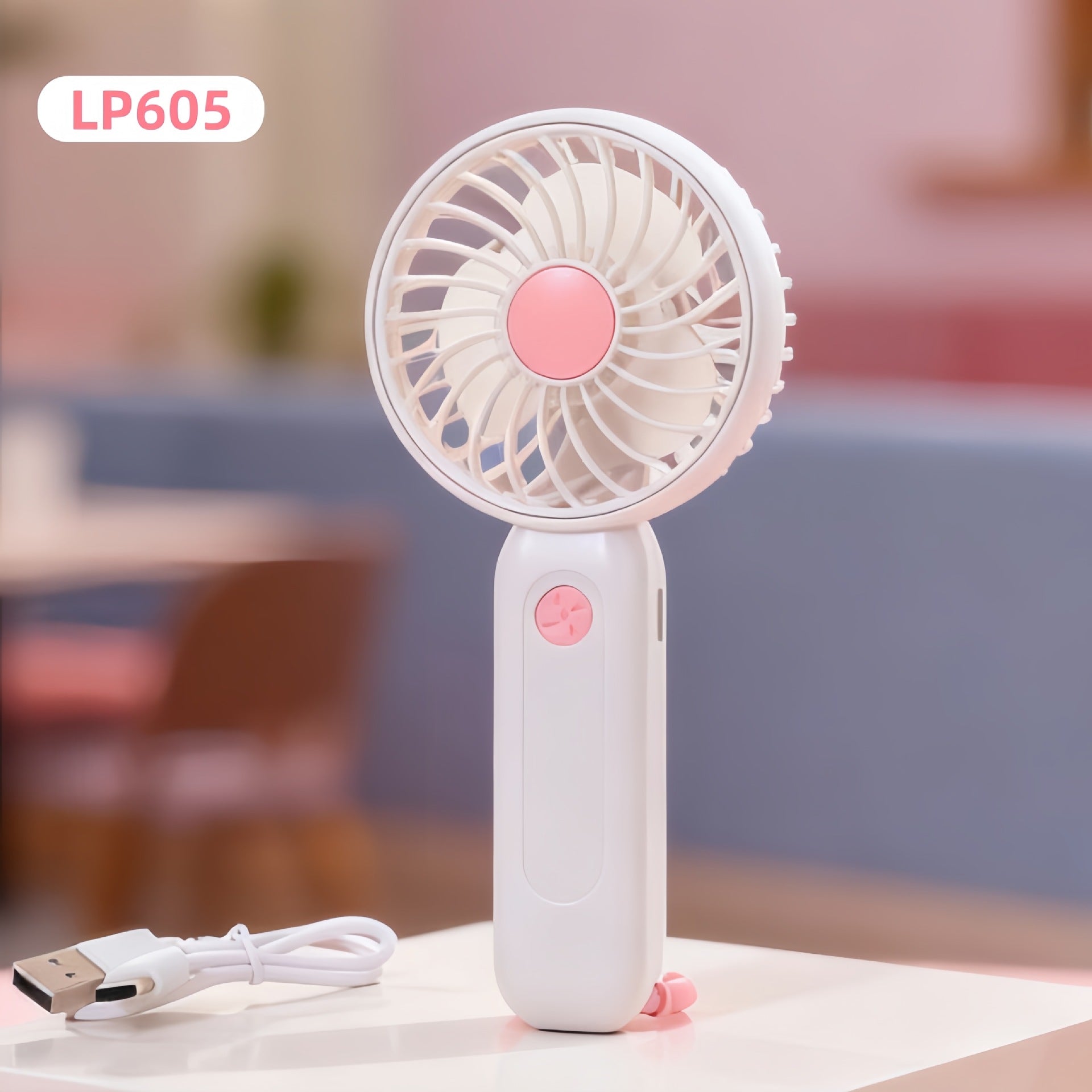 Portable Mini Fan with Flexible Mount USB Connection Compact Personal Cooling for Women