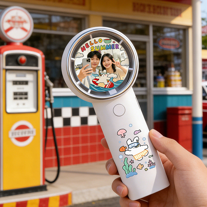 Harrow Portable Handheld Fan Cartoon Design Rechargeable Battery Adjustable Speed