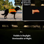 Dog Safety Vest High-Visibility Orange Reflective Stripes Adjustable Fit Lightweight
