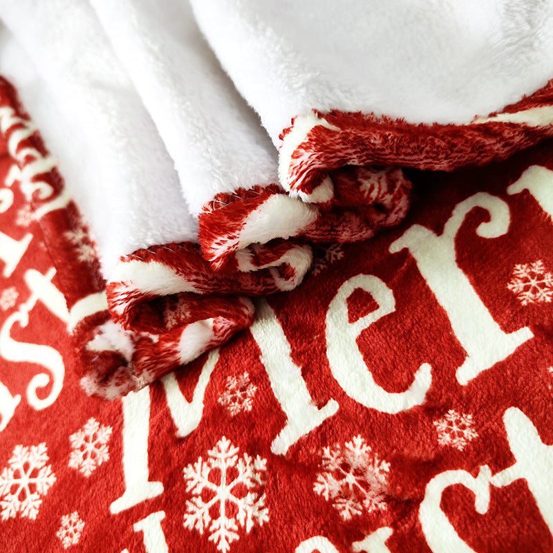 Women's Christmas Blanket Soft Microfiber Festive Tree and Gift Design Cozy Throw