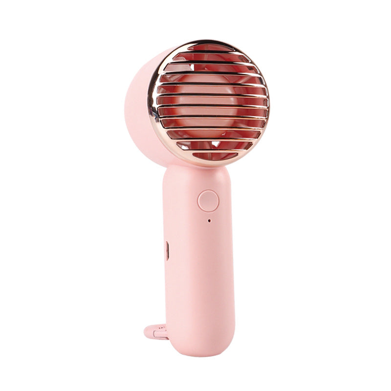 Women's Portable Mini Fan USB Rechargeable Ergonomic Handle Compact Design