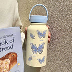 Insulated Stainless Steel Water Bottle with Hello Kitty Design for Women