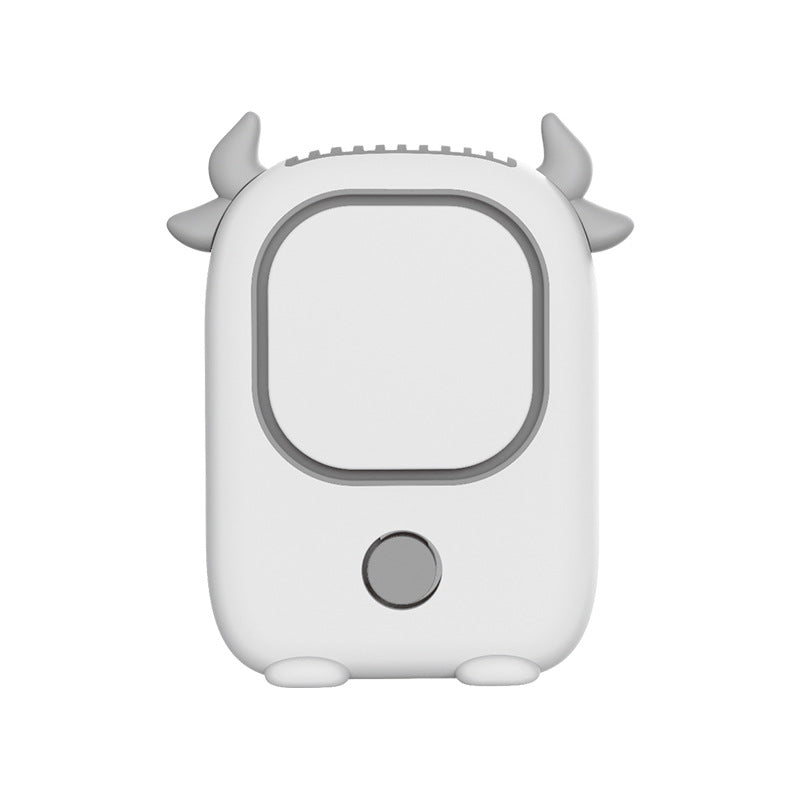 Portable Mini Fan Cute Cow Design Lightweight Quiet Personal Fan