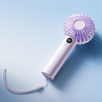 Portable Handheld Cooling Fan with LED Display Rechargeable Battery Lightweight Adjustable Speed