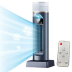 Personal Evaporative Air Cooler USB Powered Compact Vertical Tower with Digital Display and Adjustable Louvers