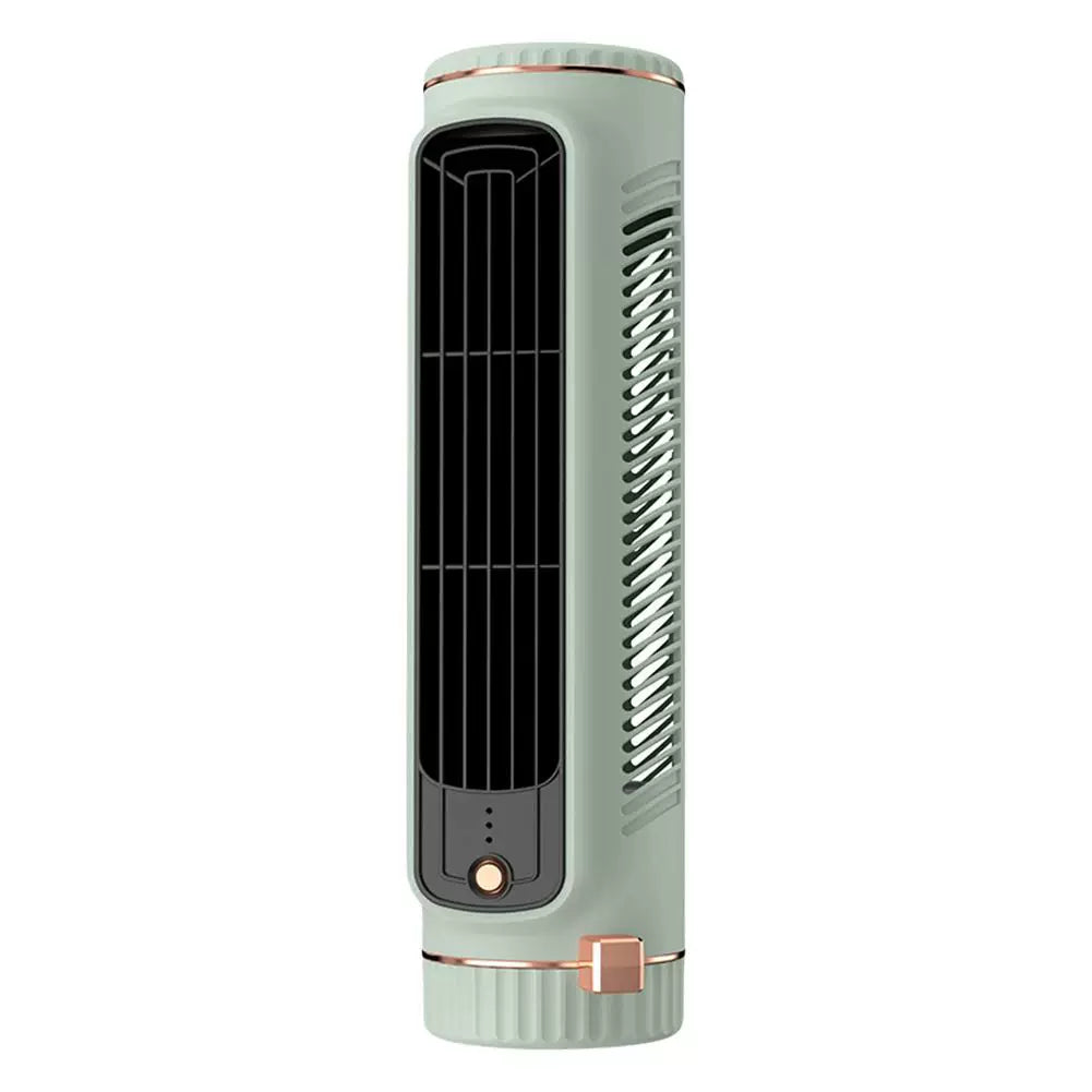 Rechargeable Vertical Personal Fan Slim Magnetic Base USB Portable Quiet