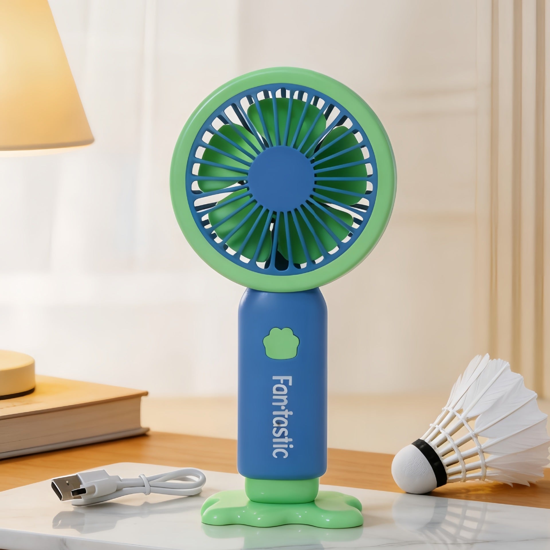 Portable Handheld Fan with Animal Design USB Rechargeable Lightweight Personal Cooling Fan