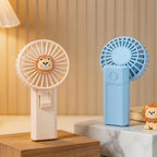 Unisex Portable Handheld Fan with Cute Animal Design USB Rechargeable Adjustable Speed