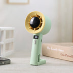 Portable Mini Fan with Adjustable Speeds and Digital Display Compact Battery-Powered Cooling
