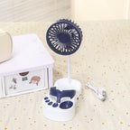 Portable Battery Fan with Flexible Holder USB Rechargeable Compact Lightweight for Women