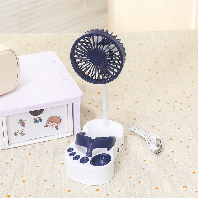 Portable Battery Fan with Flexible Holder USB Rechargeable Compact Lightweight for Women