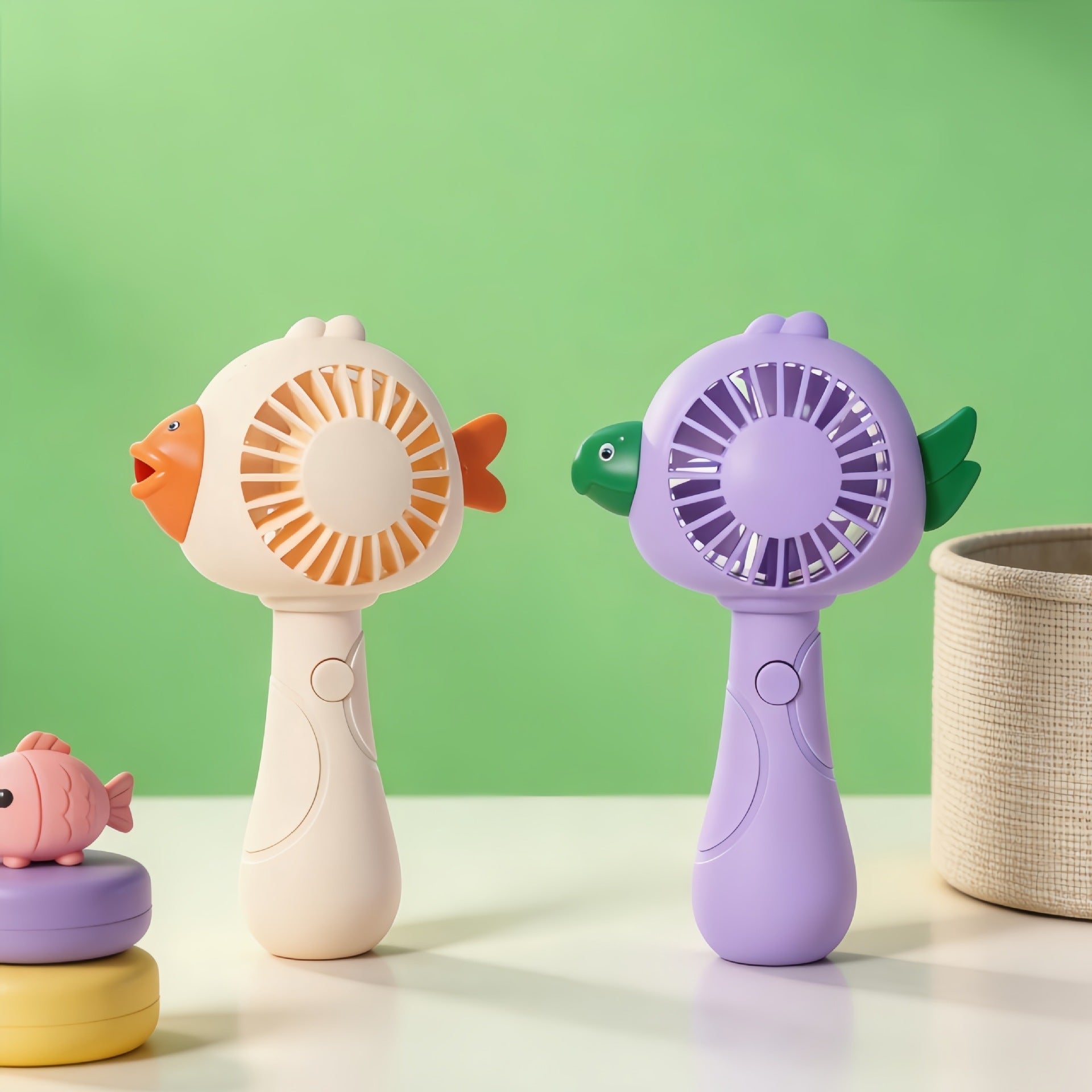 Portable Handheld Fan with Playful Bird Design Lightweight USB Rechargeable Quiet Cooling Fan for Women