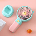 Portable Handheld Fan USB Rechargeable Cute Animal Design Lightweight Compact
